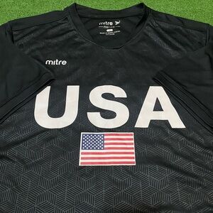 Mitre United States Soccer USA Flag ProFlow Jersey Black Size Large Blokecore